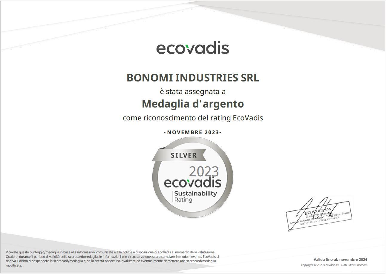Ecovadis certificate 2023 Ecovadis certificate 2023
