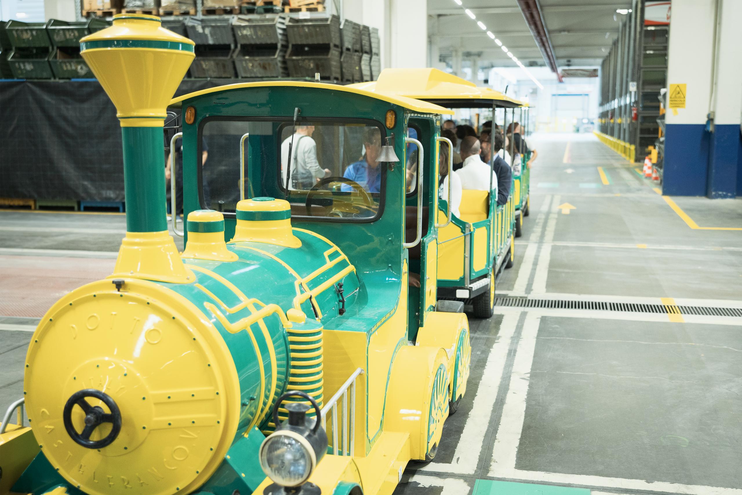 guided tour of the plant on a little train guided tour of the plant on a little train