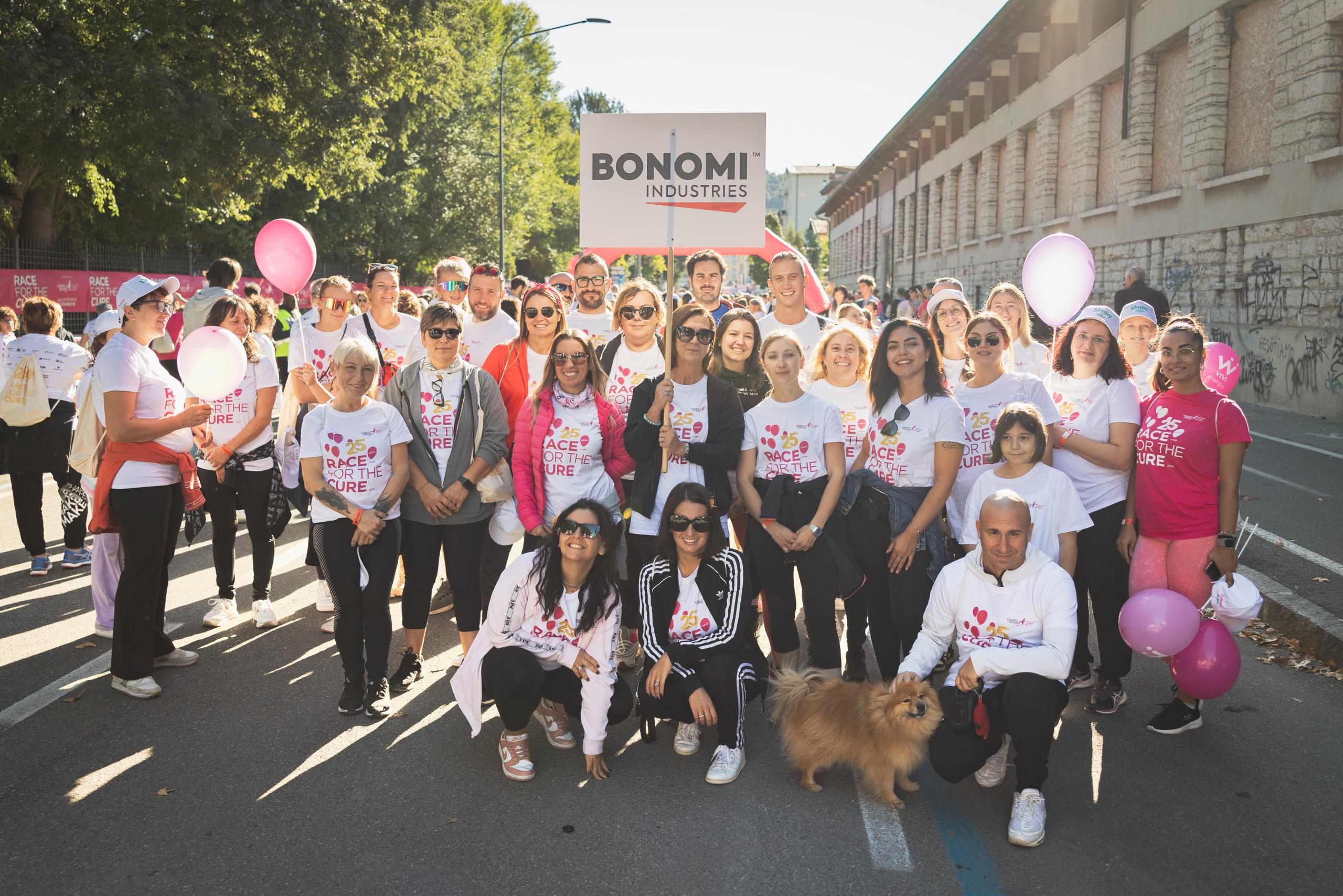 Bonomi Industries' team participating to Race for the Cure 2024