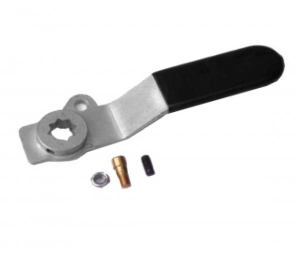 Lockable handle for 3-way ball valves